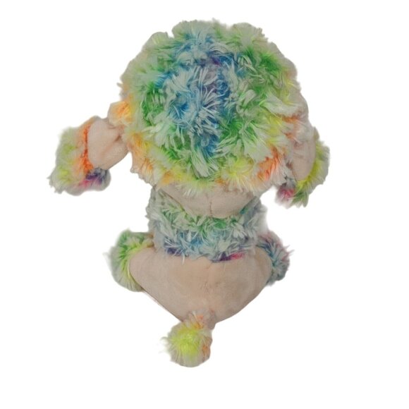 Ty Rainbow Poodle Dog Plush 2017 Stuffed Animal Big Glitter Eyes Colorful - Picture 3 of 11